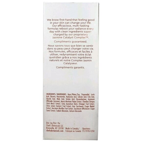 Clark's Botanicals 7-Acid Daily Glow Peel - Full Size 3.3oz/100ml NIB - Picture 3 of 7